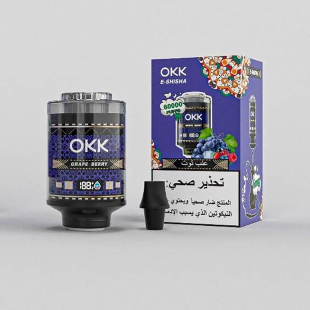 شيشة الكترونية 60000 الف سحبة نكهة عنب التوت  OKK E-Shisha – Grape Berry