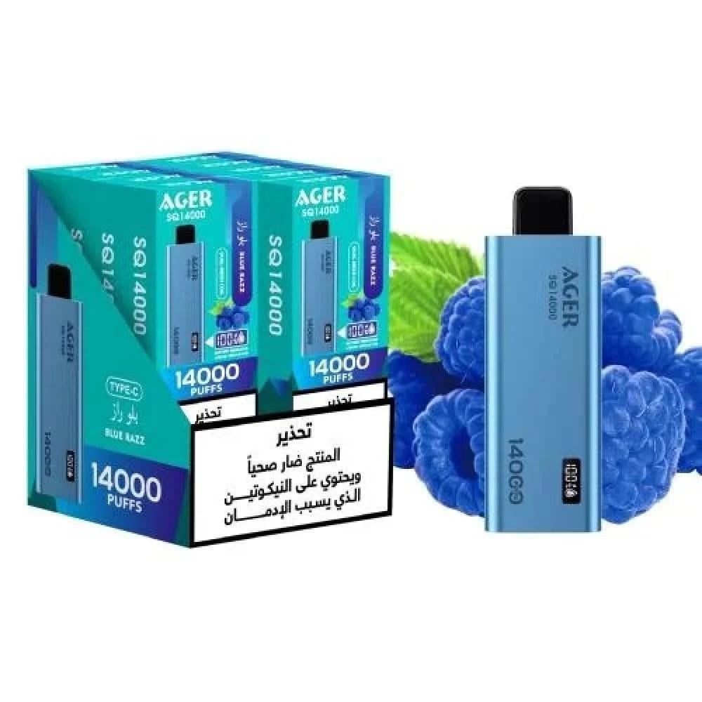فيب اجير بلو راز 14000 سحبة Vape Ager Blue Raaz 14000 Puffs