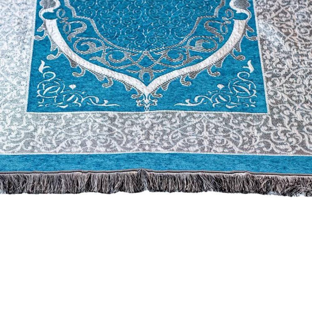 سجادة صلاة مع مسبحة -سماوي