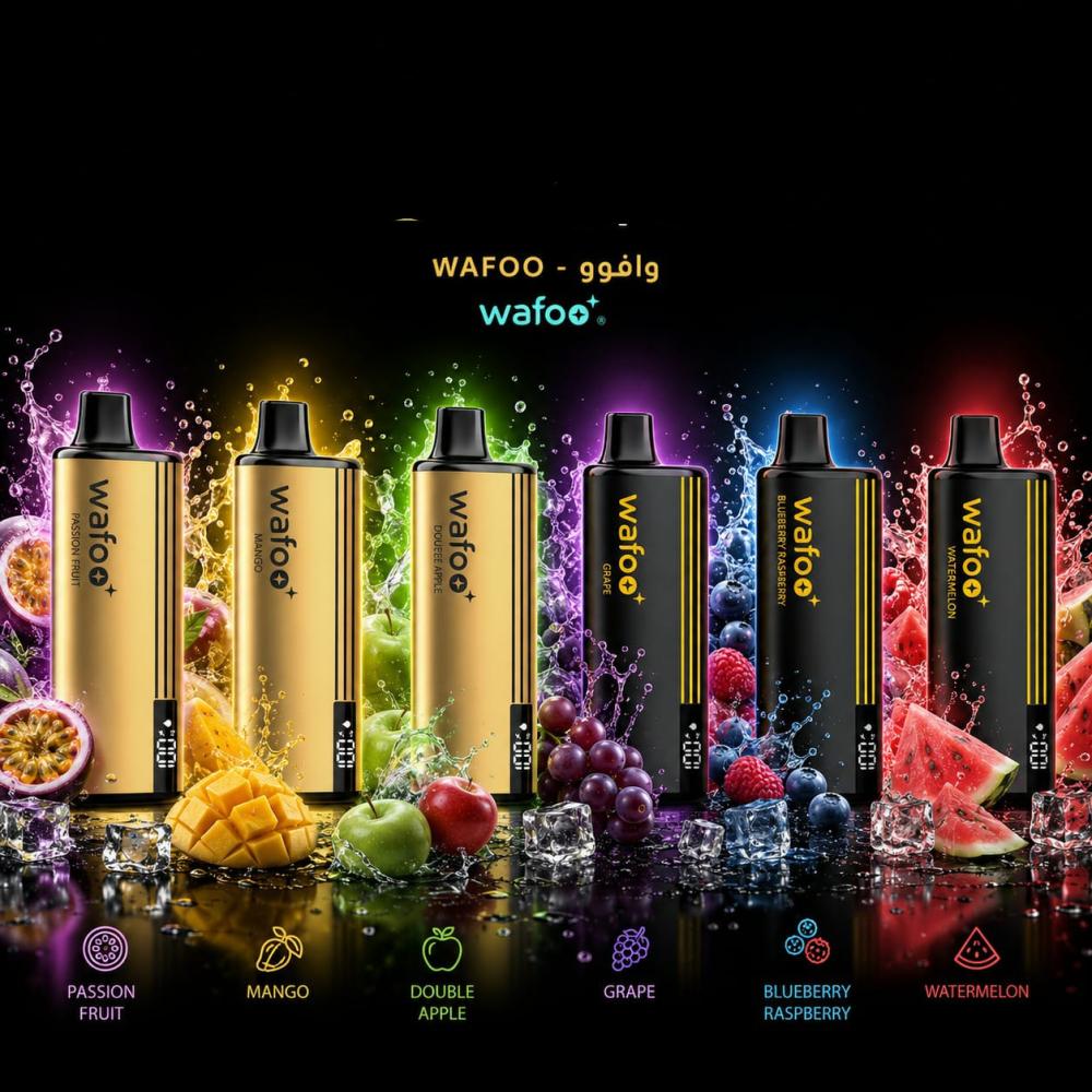 فيب سحبة وافو 16 ألف موشة نكهة مانجو - WAFOO 16000 Puffs Mango
