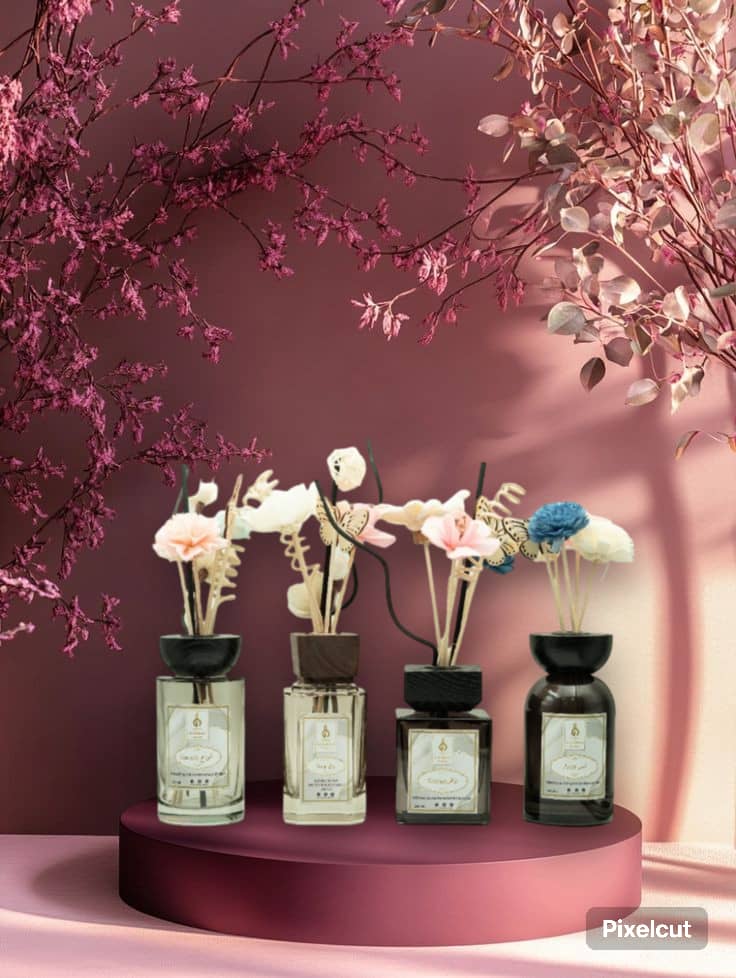 Fakher Stick Diffuser Set فواحة اعواد خشبيه برائحة فاخر
