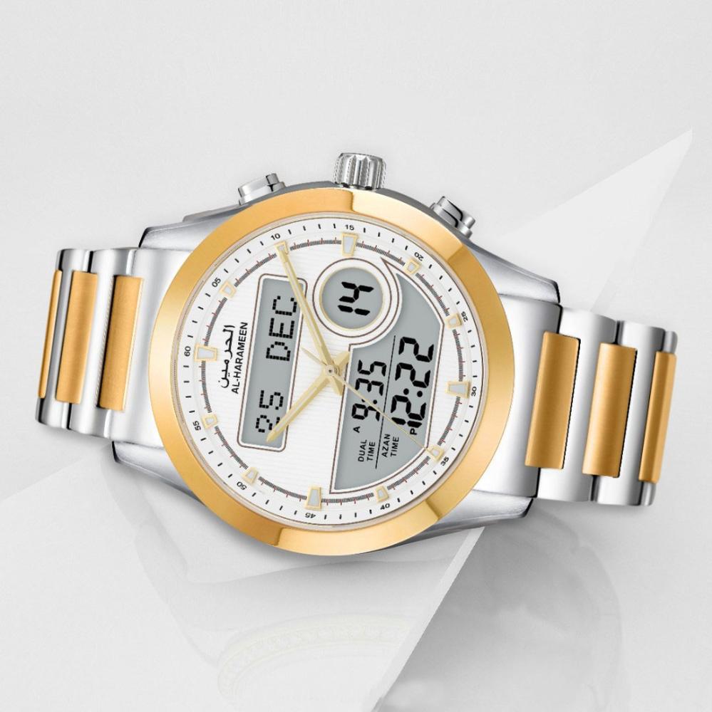 ساعة الحرمين الرجالية الفاخرة HA-6101 مقاس 46MM مقاوم للماء