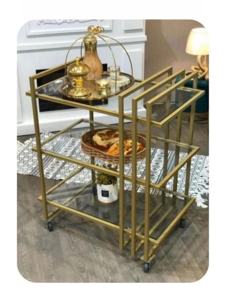 عربية تقديم زجاج 3 دور ذهبي aw15297