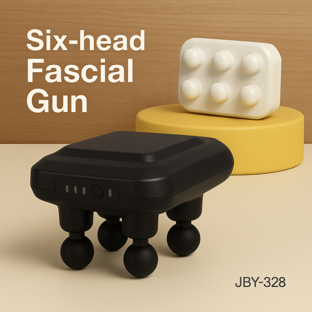 جهاز تدليك 6 رؤوس (6 Heads Fascial Gun)